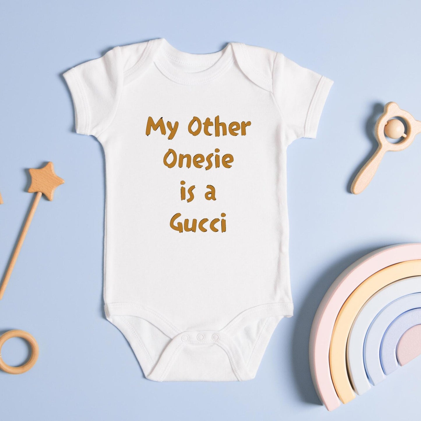 Funny Baby Onesie, My Other Onesie is a Gucci, Cute Infant Bodysuit, Trendy Baby Shower Gift, Newborn Outfit, Cotton Creeper