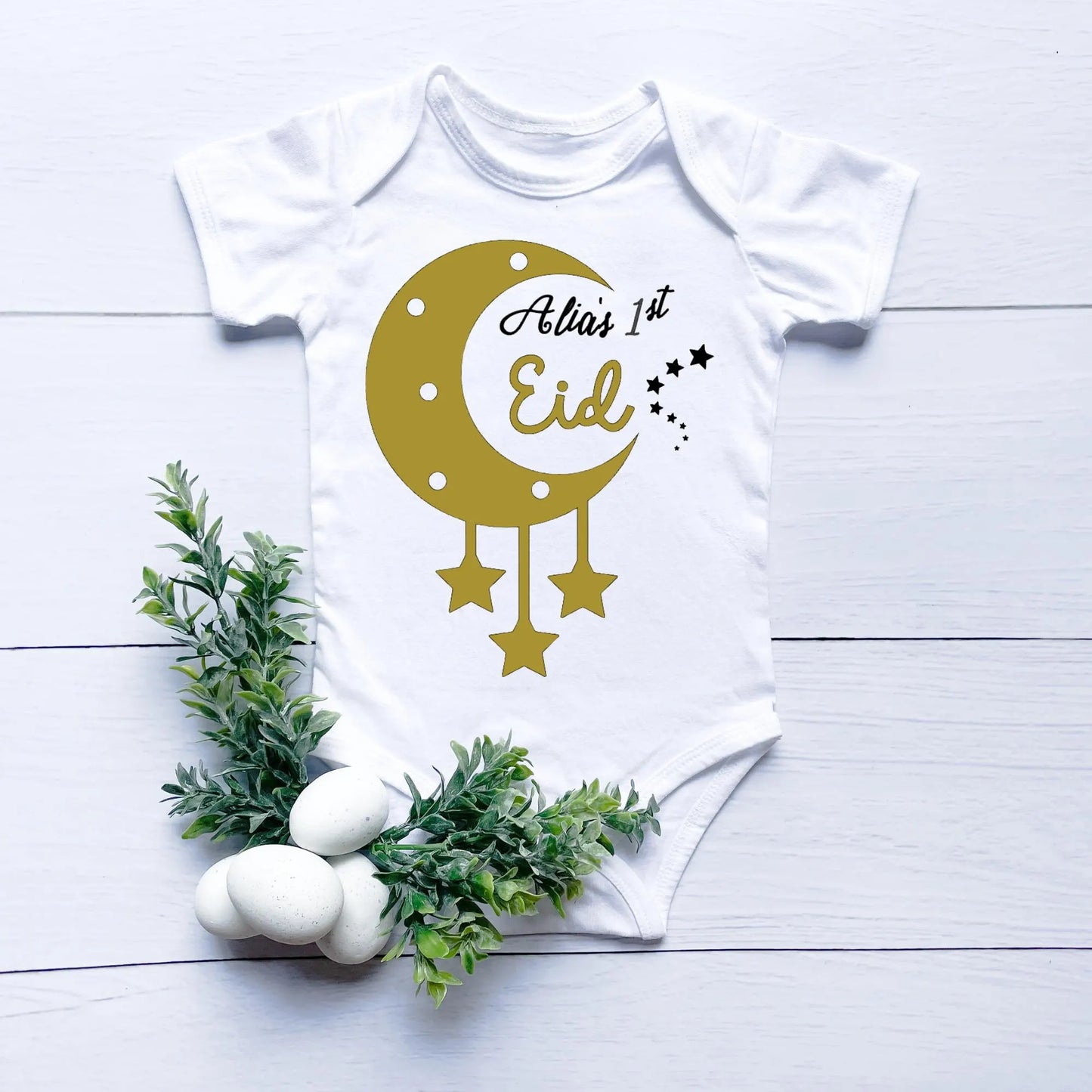 Custom Eid Outfit, Muslim Baby Gift, Ramadan Baby Bodysuit, Newborn Eid Clothes, Islamic Baby Shower Gift, Personalized Eid Baby Onesie