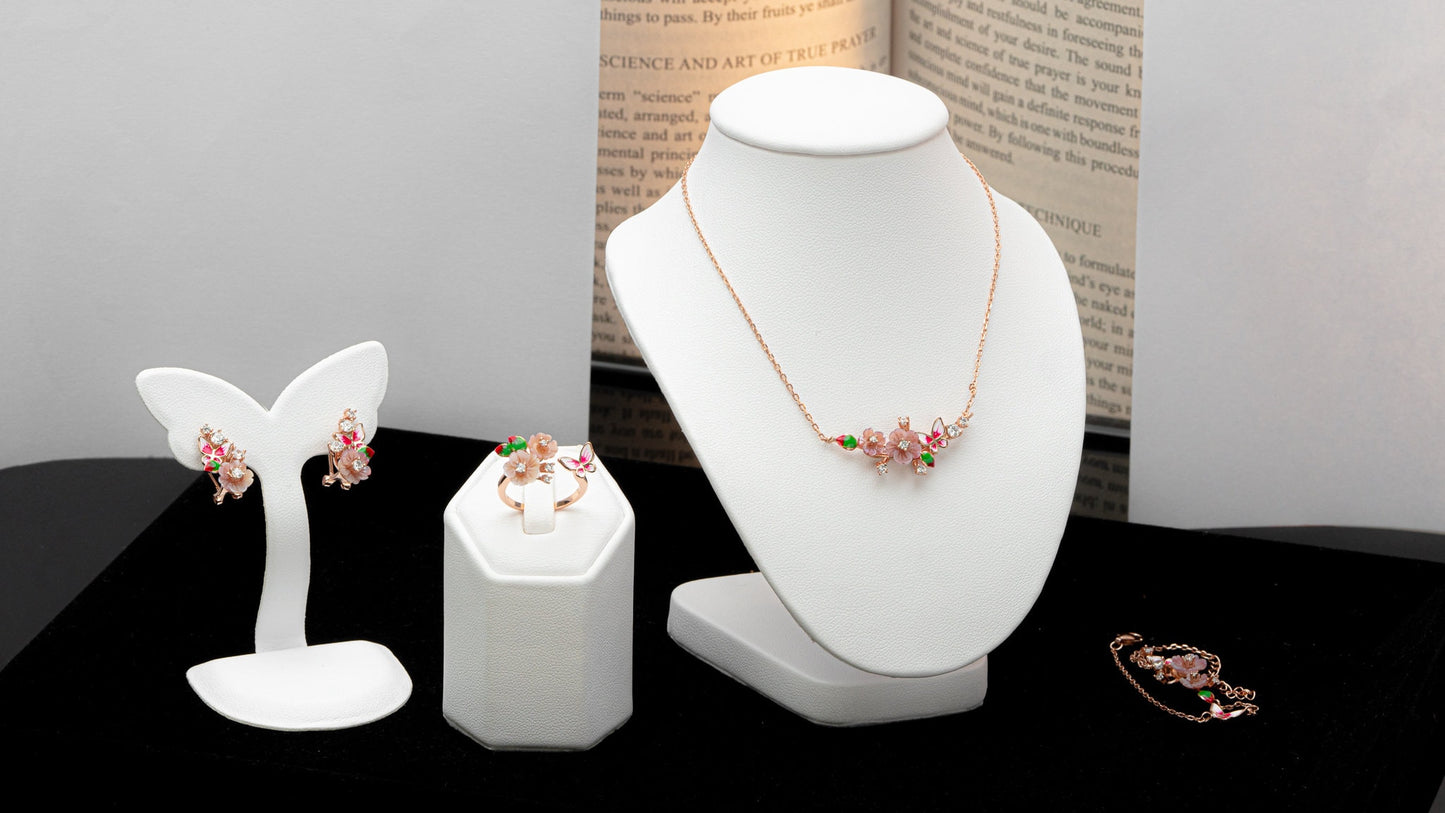 Floral Bracelet with Butterflies, Butterfly Bracelet, Butterfly Lover Gift, Flower with Butterfly, Birthday Gift