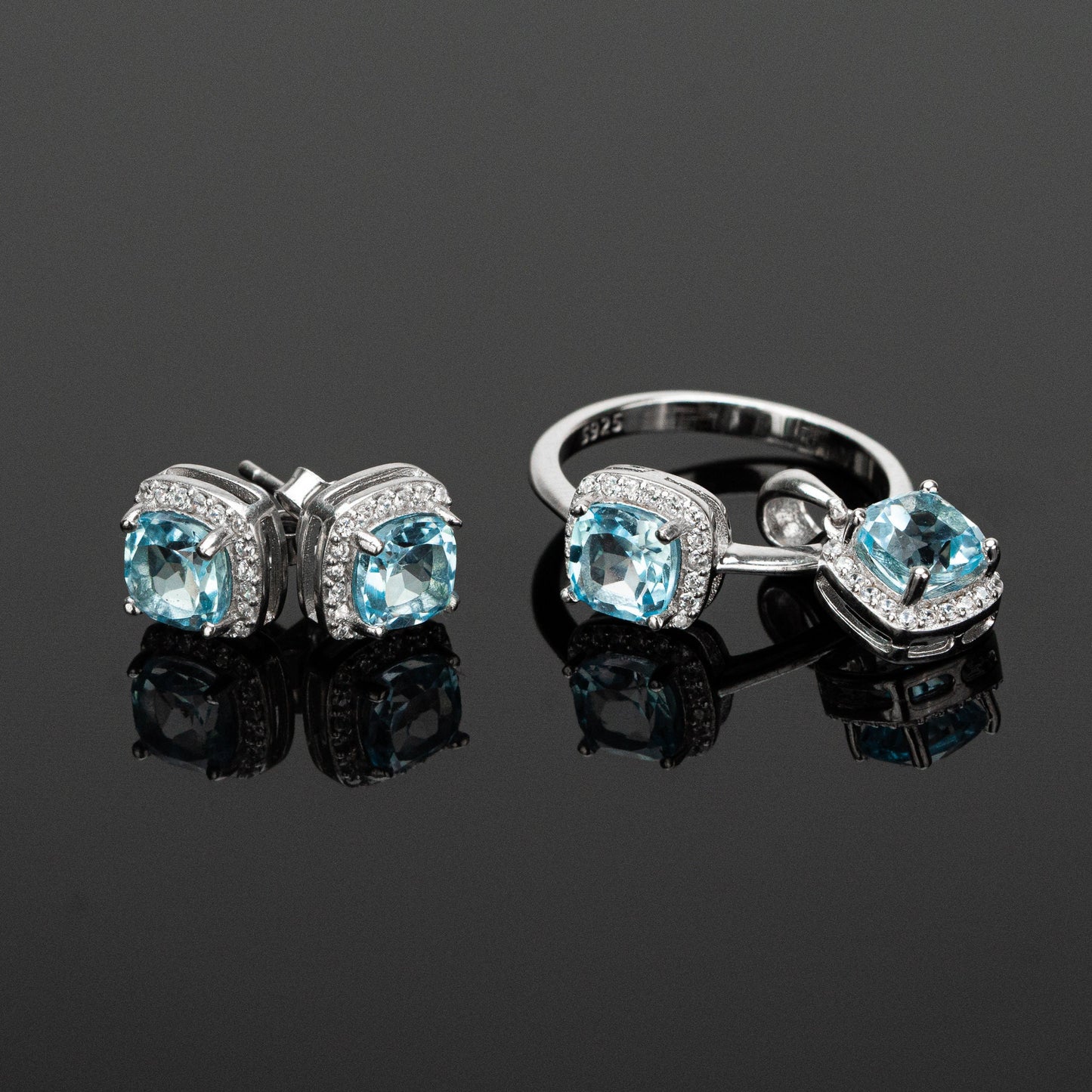 Stunning Blue Topaz Ring - The Birthstone of December: Calming, Creative, and Clearing Energy for Joyful and Abundant Living