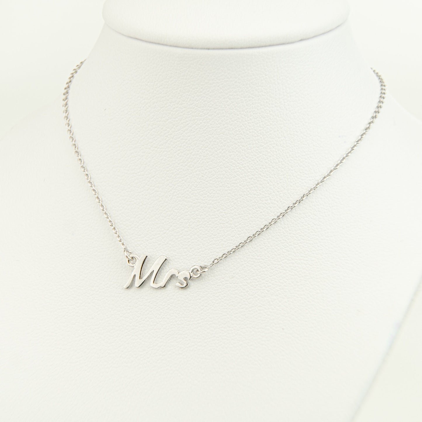 925 Silver Mrs Necklace, Gifts for Brides, Bridesmaids Gifts, Wedding Gift Fashionable, Handmade Lady Necklace