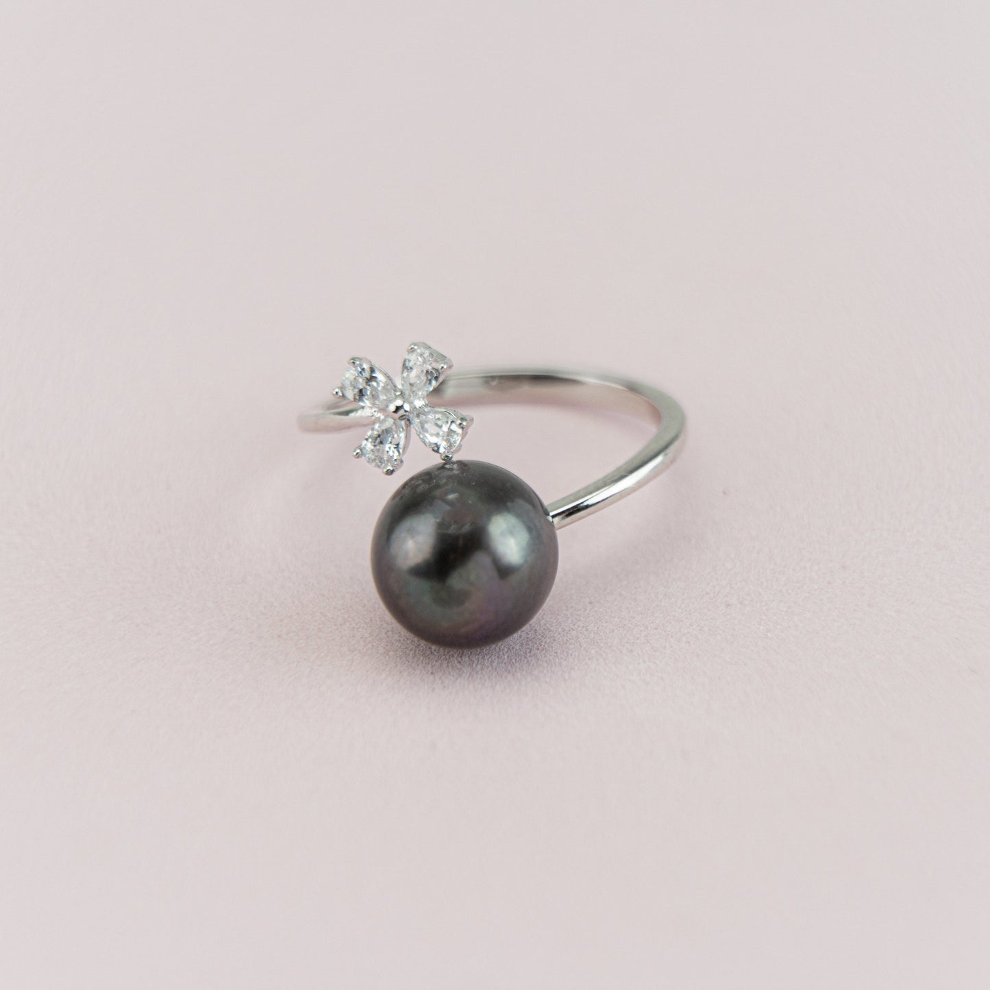 Pearl Ring | AAA Freshwater White Pearl | Genuine 925 Sterling Silver Ring | Adjustable Ring | Black Pearl Available