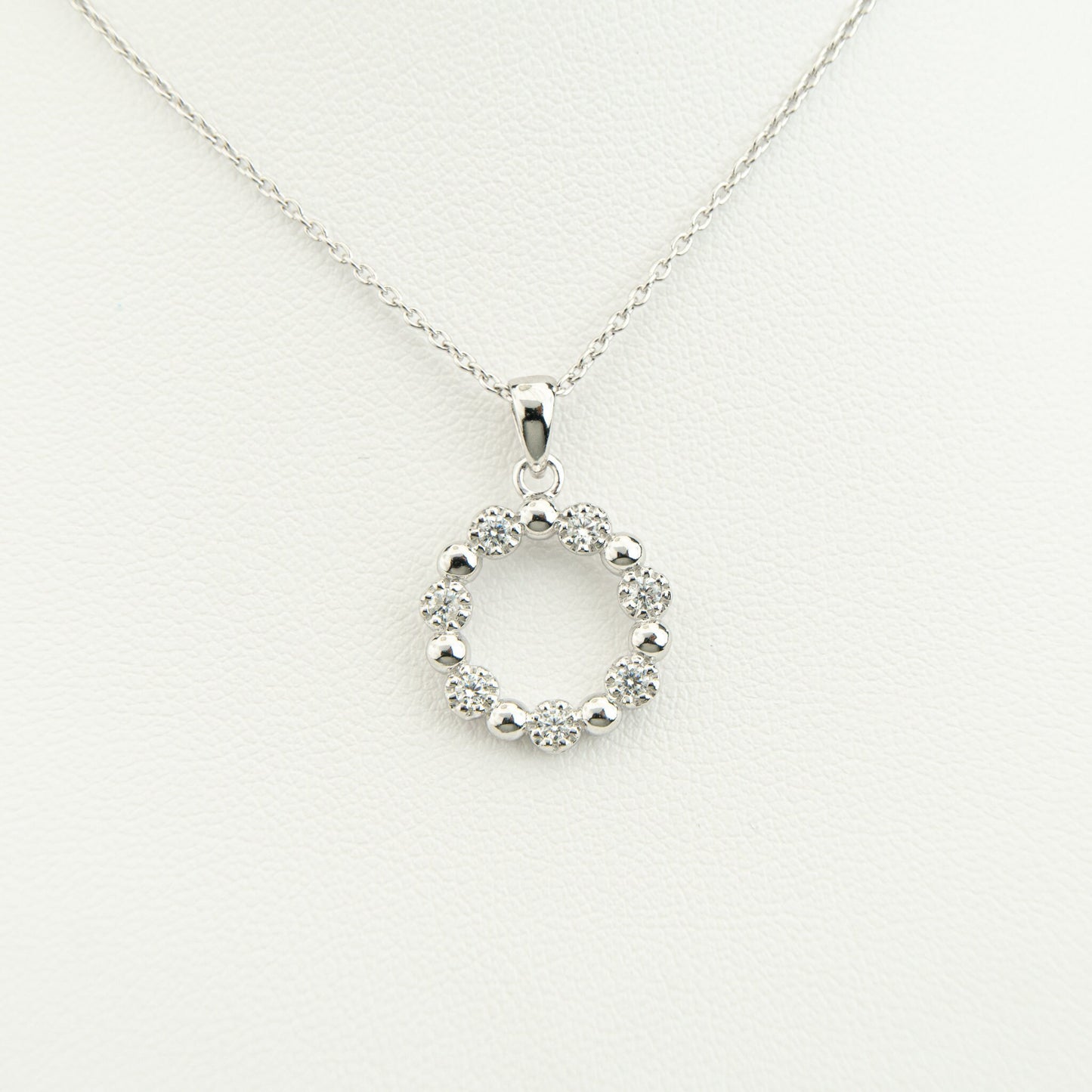 925 Silver Paving full CZ Diamond Circle Necklace, Minimalist Geometry Necklace, Large Diamond Circle, Circle of Life Necklace