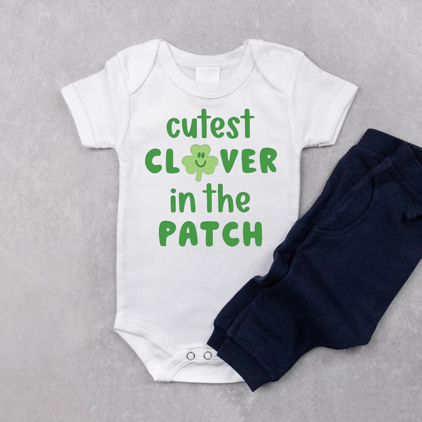 Cutest Clover in the Patch Baby Ones, Newborn Outfit, Lucky Baby Bodysuit, Irish Baby Romper, Shamrock Baby Clothes, Cute Newborn Gift