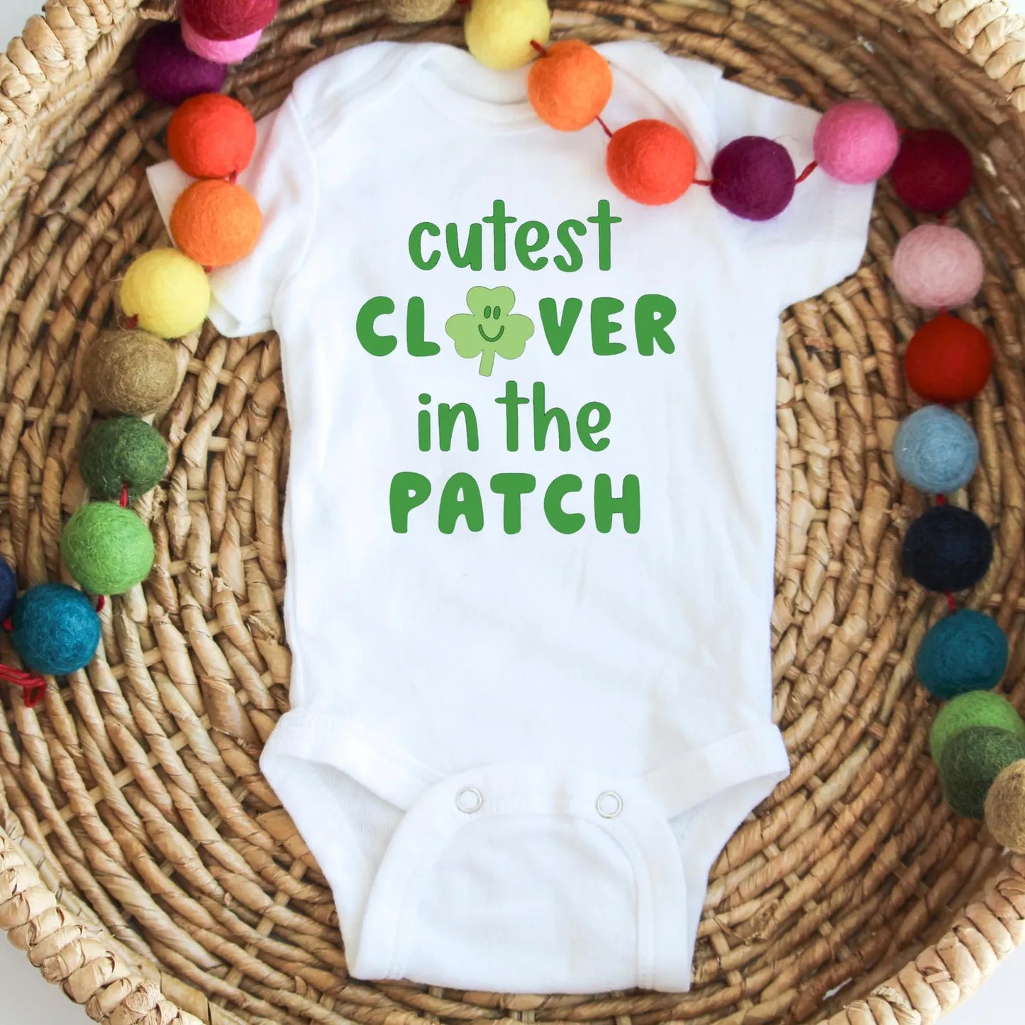 Cutest Clover in the Patch Baby Ones, Newborn Outfit, Lucky Baby Bodysuit, Irish Baby Romper, Shamrock Baby Clothes, Cute Newborn Gift