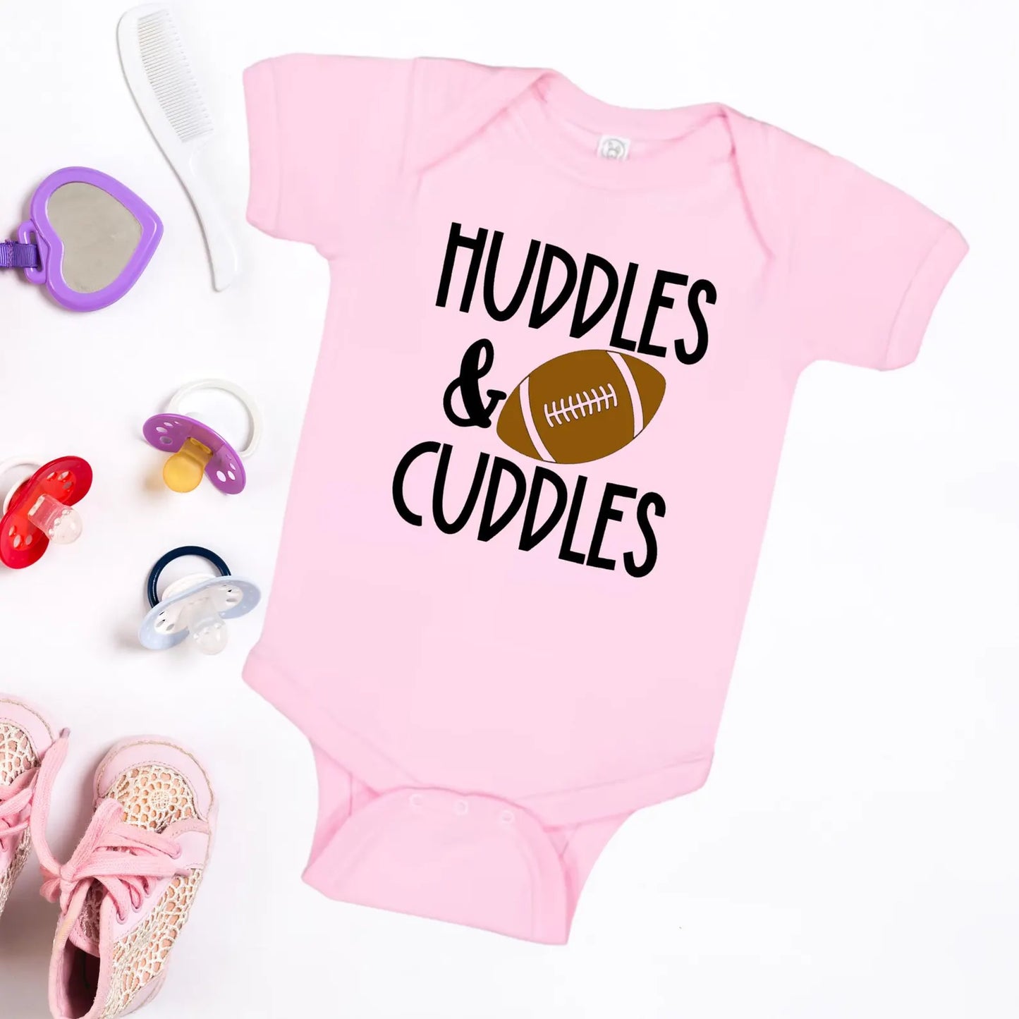 Huddles and Cuddles Baby Onesie, Cute Football Baby Outfit, Baby Shower Gift, Game Day Baby Clothes, Newborn Gift, Bodysuit, Baby Onesie