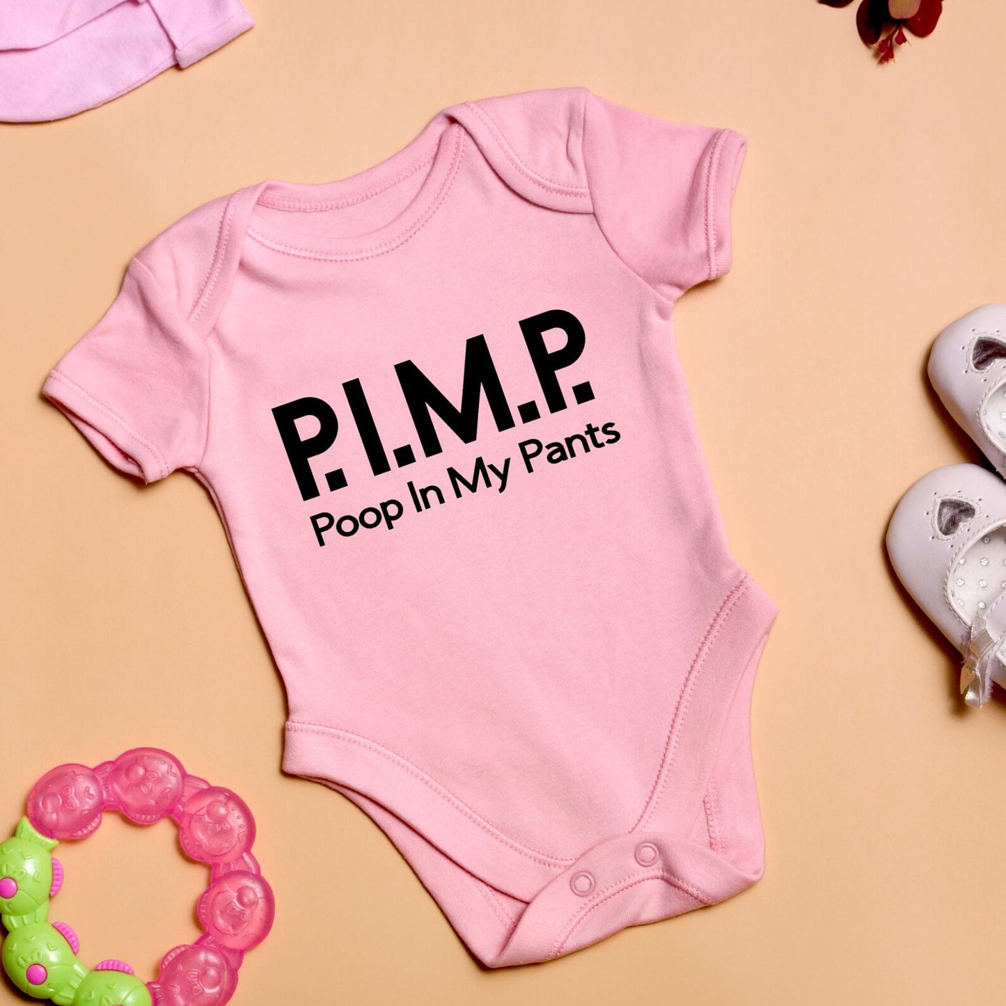 P.I.M.P Baby Onesie, Poop In My Pant Funny Baby Bodysuit, Hilarious Baby Outfit, Baby Shower Gift, Newborn Funny Romper, Cute Baby Clothes