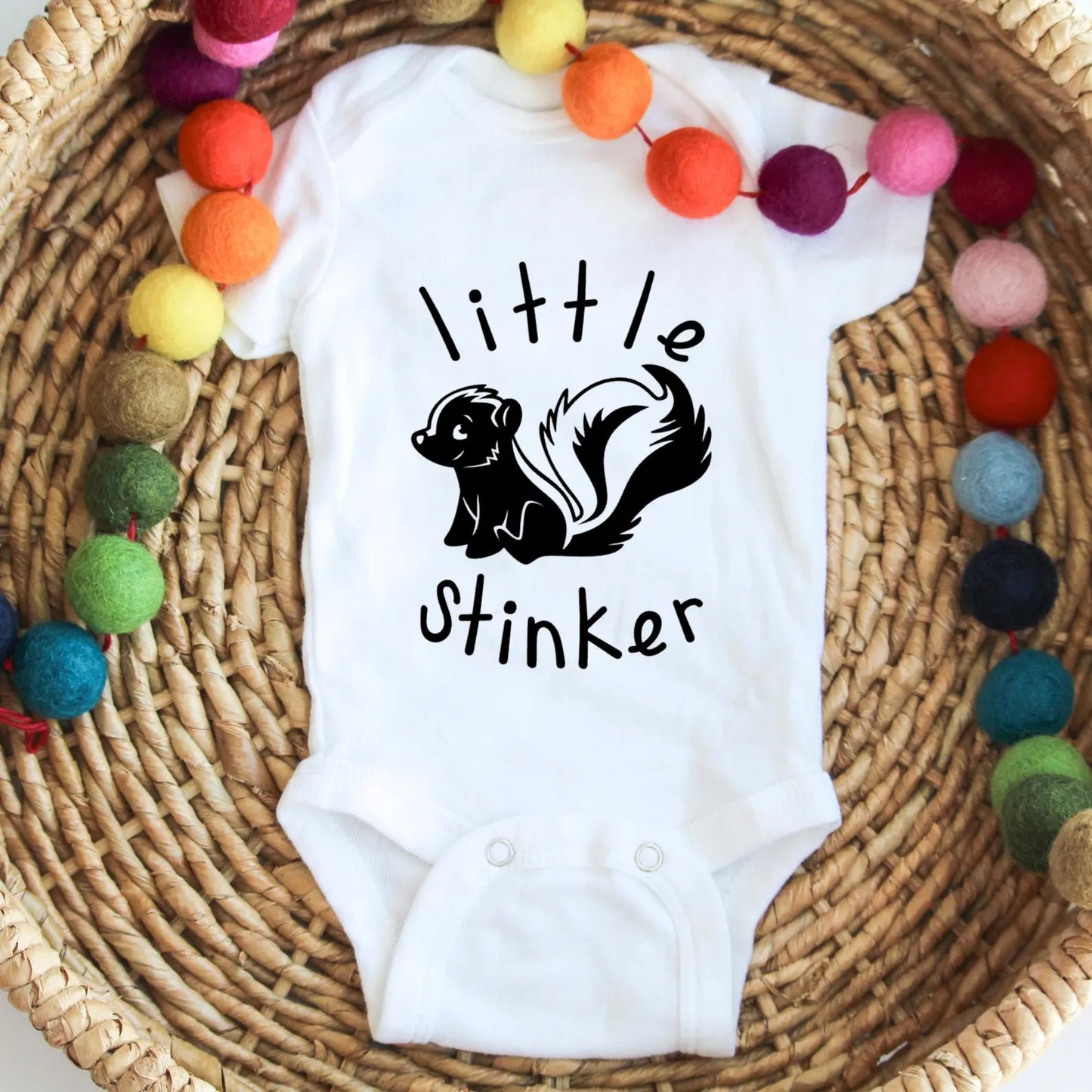 Little Stinker Baby Onesie, Skunk Baby Bodysuit, Funny Baby Outfit, Cute Baby Clothes, Newborn Romper, Baby Shower Gift, Adorable onesie