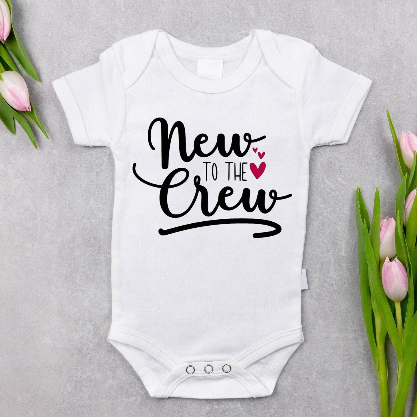 New to the Crew Baby Onesie, Funny Baby Bodysuit, Cute Baby Outfit, Newborn Romper, Gender Neutral Baby Clothes, Baby Announcement