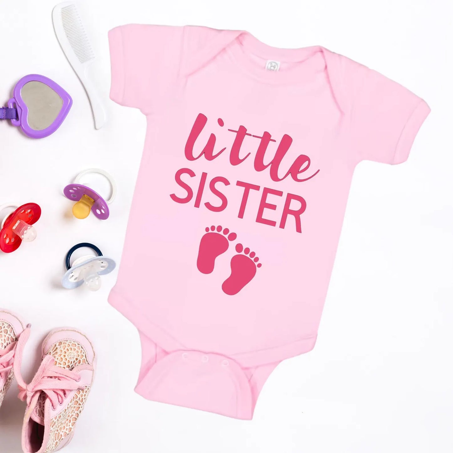 Little Sister Baby Onesie, Newborn Outfit, Cute Baby Bodysuit, Baby Shower Gift, Sibling Announcement, Adorable Baby Clothes, Infant Romper