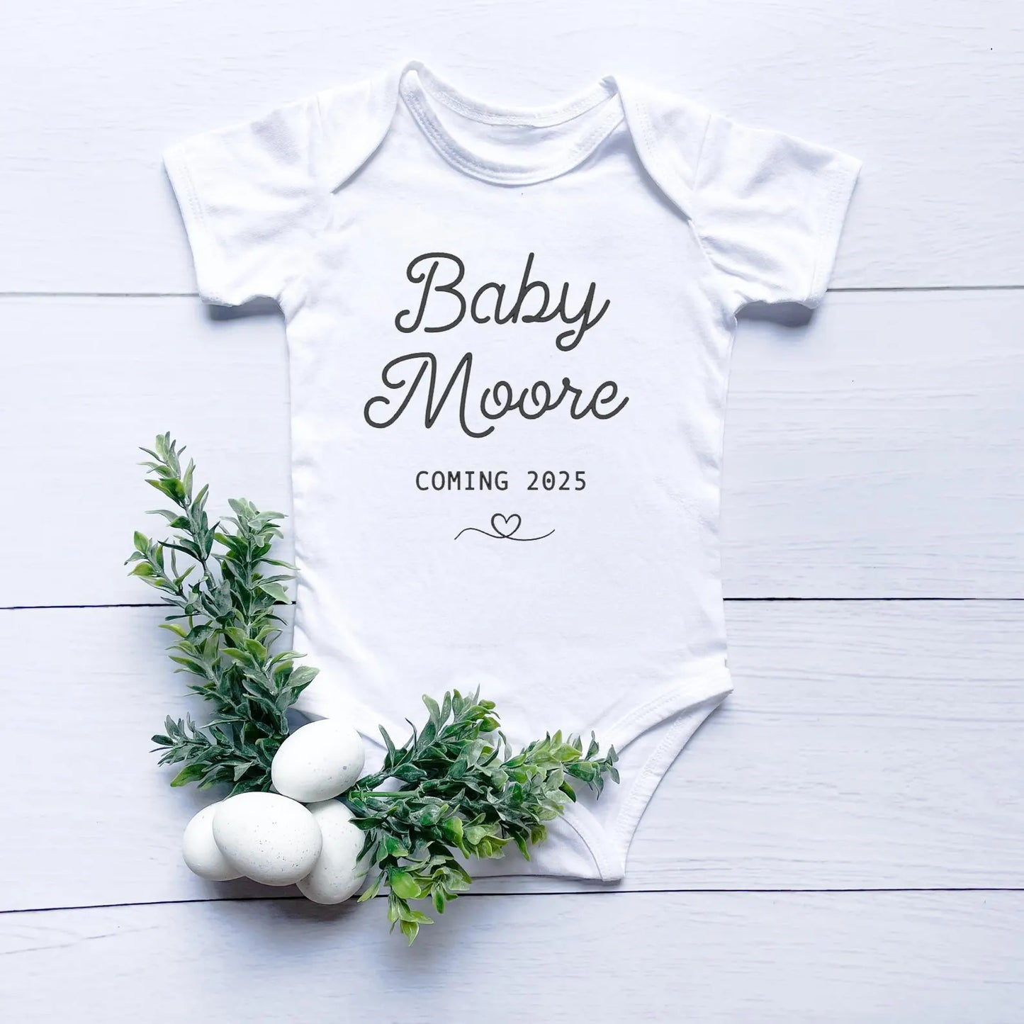 Custom Baby Announcement Onesie®, Personalized Coming Soon Baby Bodysuit, Baby Reveal Outfit, Pregnancy Announcement Gift, Baby Shower Gift