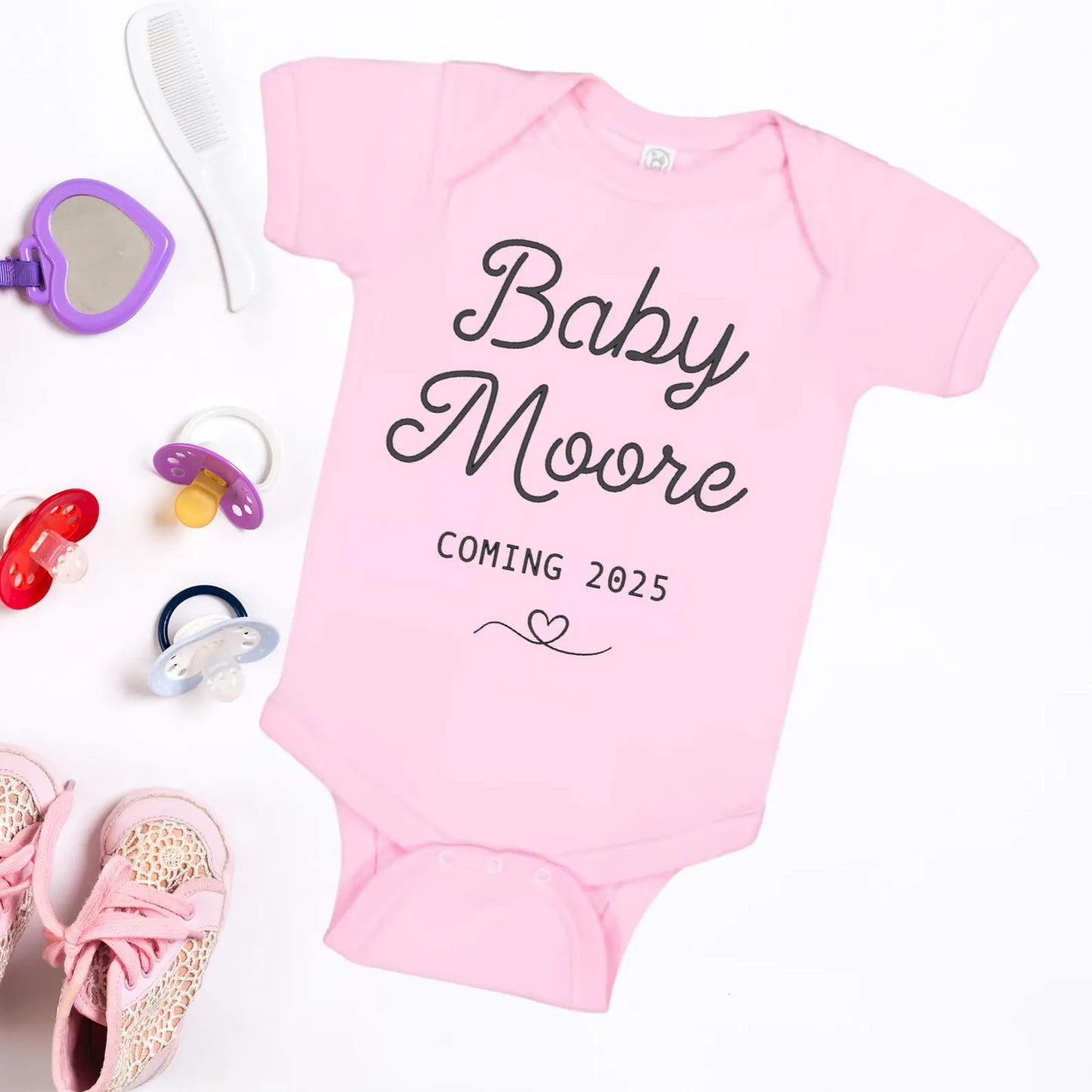 Custom Baby Announcement Onesie®, Personalized Coming Soon Baby Bodysuit, Baby Reveal Outfit, Pregnancy Announcement Gift, Baby Shower Gift