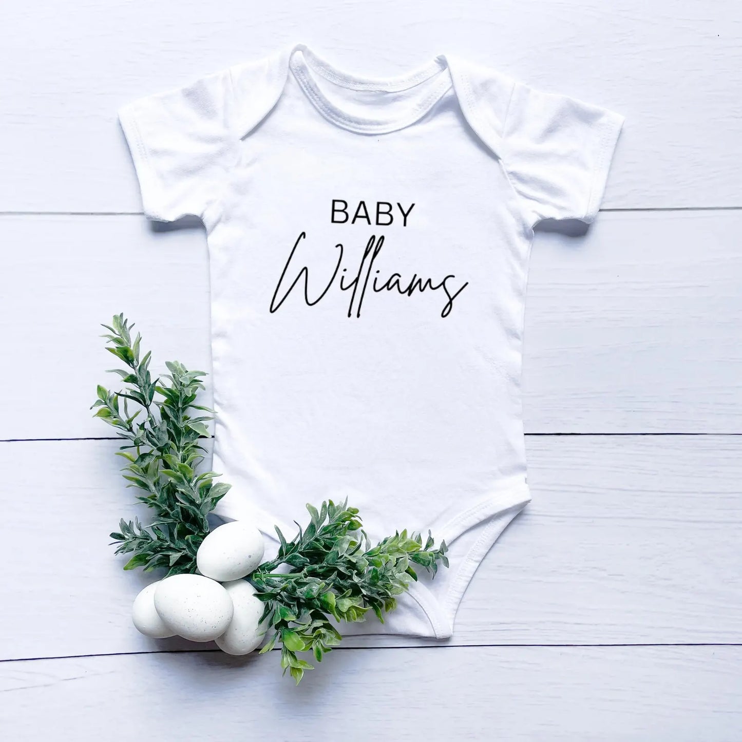 Custom Baby Onesie, Personalized Baby Name Bodysuit, Baby Shower Gift, Newborn Baby Announcement Outfit, Cute Infant Creeper