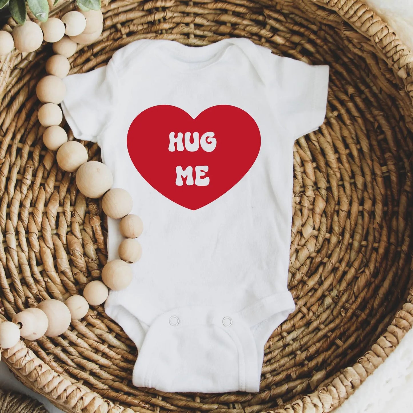 With Love and Hugs Baby Onesie, Cute Infant Bodysuit, Baby Shower Gift, Newborn Baby Outfit, Cotton Baby Creeper, Baby Milestone Outfit