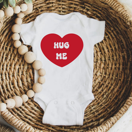 With Love and Hugs Baby Onesie, Cute Infant Bodysuit, Baby Shower Gift, Newborn Baby Outfit, Cotton Baby Creeper, Baby Milestone Outfit