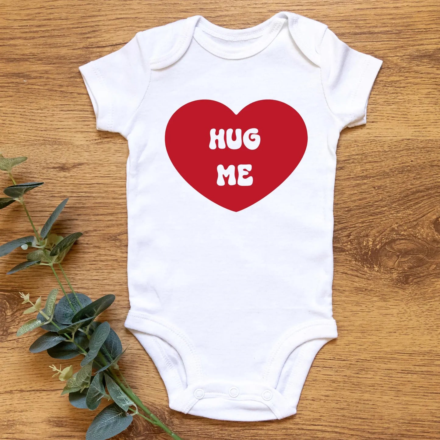 With Love and Hugs Baby Onesie, Cute Infant Bodysuit, Baby Shower Gift, Newborn Baby Outfit, Cotton Baby Creeper, Baby Milestone Outfit