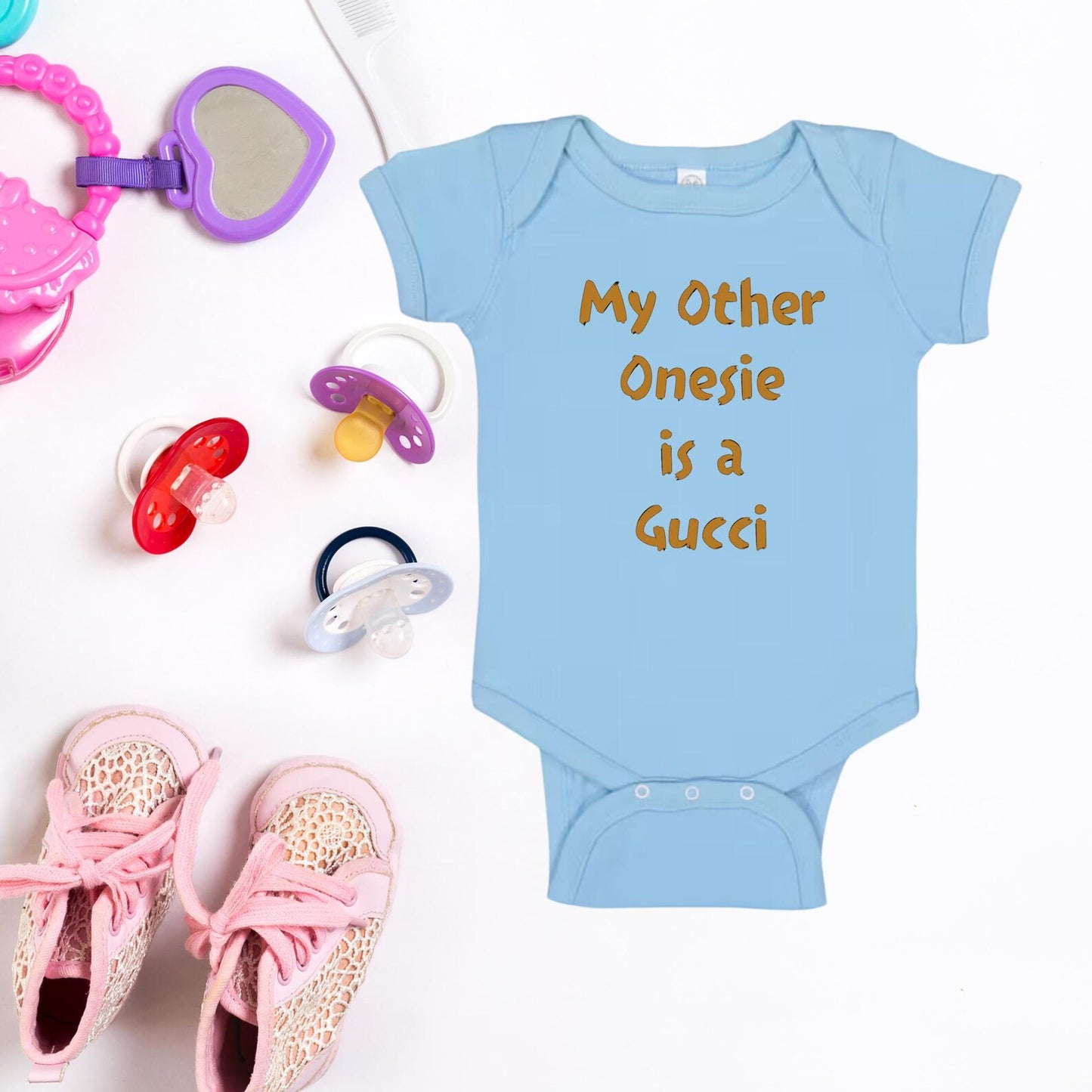 Funny Baby Onesie, My Other Onesie is a Gucci, Cute Infant Bodysuit, Trendy Baby Shower Gift, Newborn Outfit, Cotton Creeper