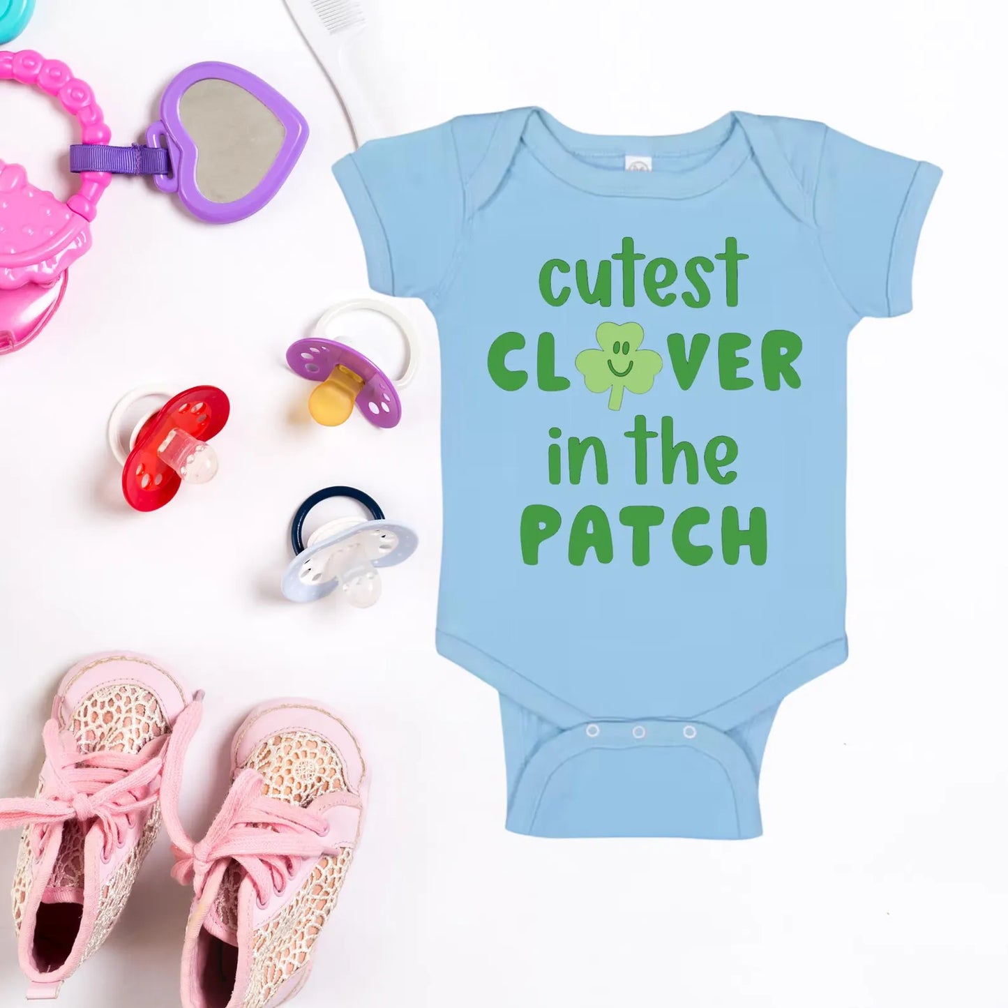 Cutest Clover in the Patch Baby Ones, Newborn Outfit, Lucky Baby Bodysuit, Irish Baby Romper, Shamrock Baby Clothes, Cute Newborn Gift