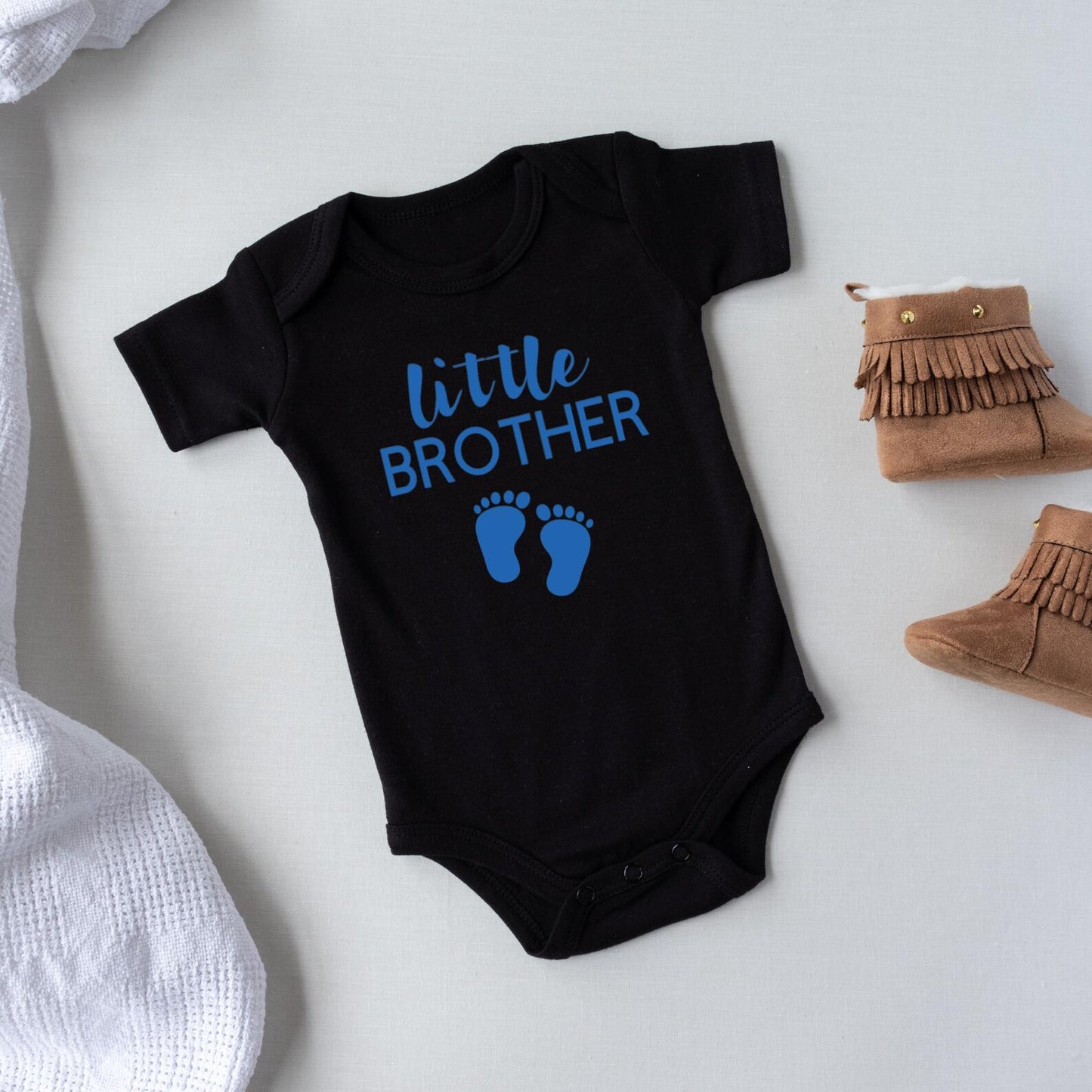 Little Brother Baby Onesie, Newborn Bodysuit, Infant Baby Shower Gift, Coming Home Outfit, Cute Baby Clothes Personalized Baby Gift
