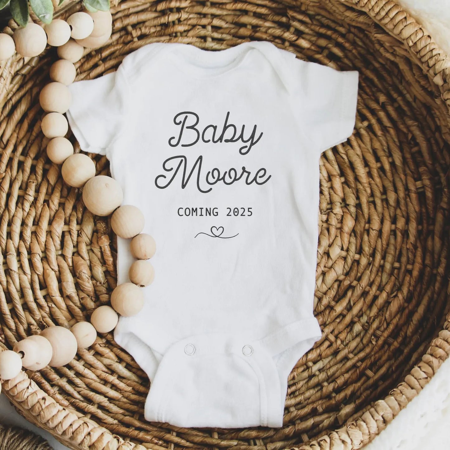Custom Baby Announcement Onesie®, Personalized Coming Soon Baby Bodysuit, Baby Reveal Outfit, Pregnancy Announcement Gift, Baby Shower Gift
