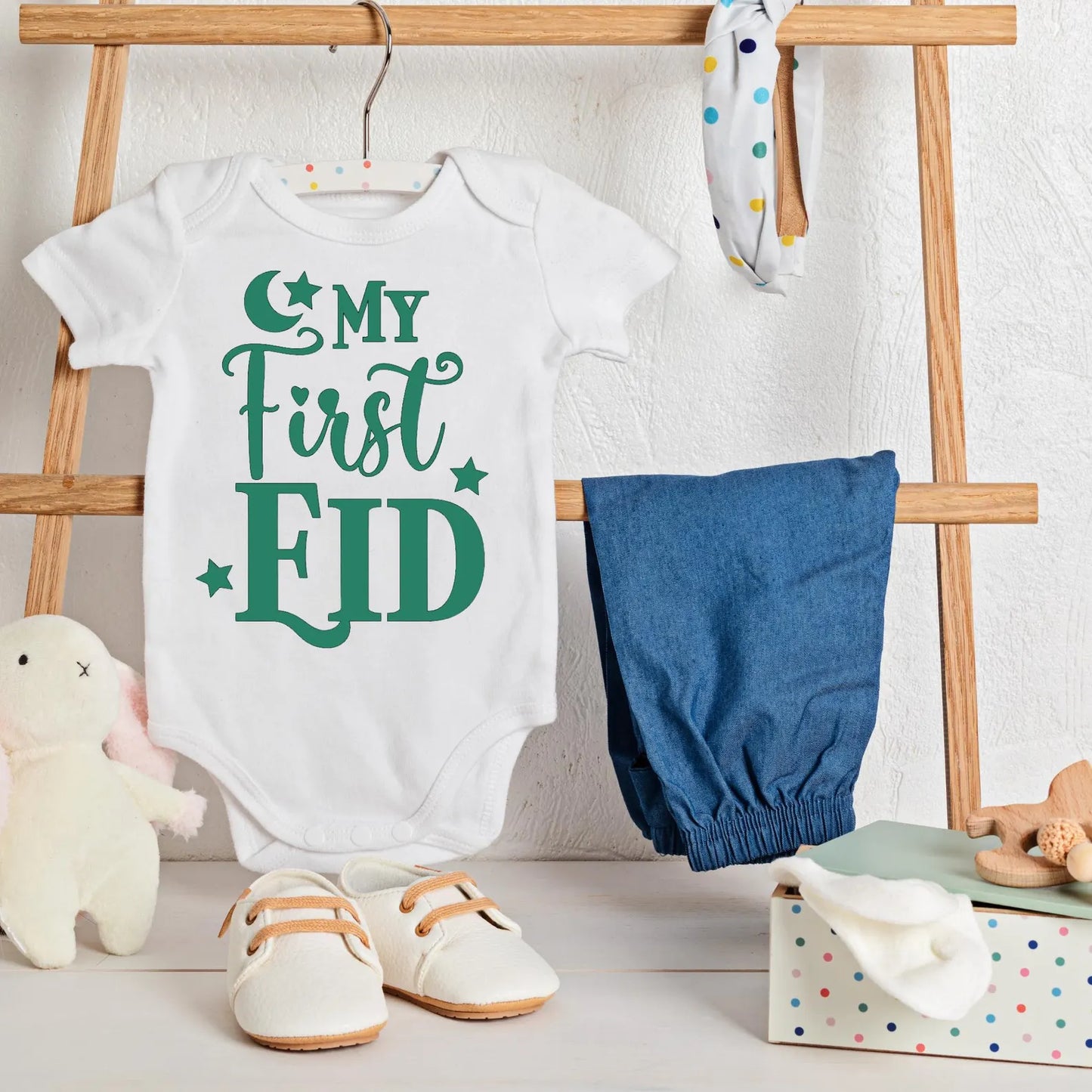 My First Eid Baby Onesie, Eid Outfit for Baby, Newborn Eid Gift, Muslim Baby Bodysuit, Islamic Baby Clothes, Ramadan Baby Shower Gift
