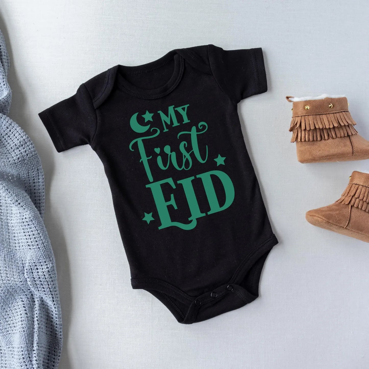 My First Eid Baby Onesie, Eid Outfit for Baby, Newborn Eid Gift, Muslim Baby Bodysuit, Islamic Baby Clothes, Ramadan Baby Shower Gift