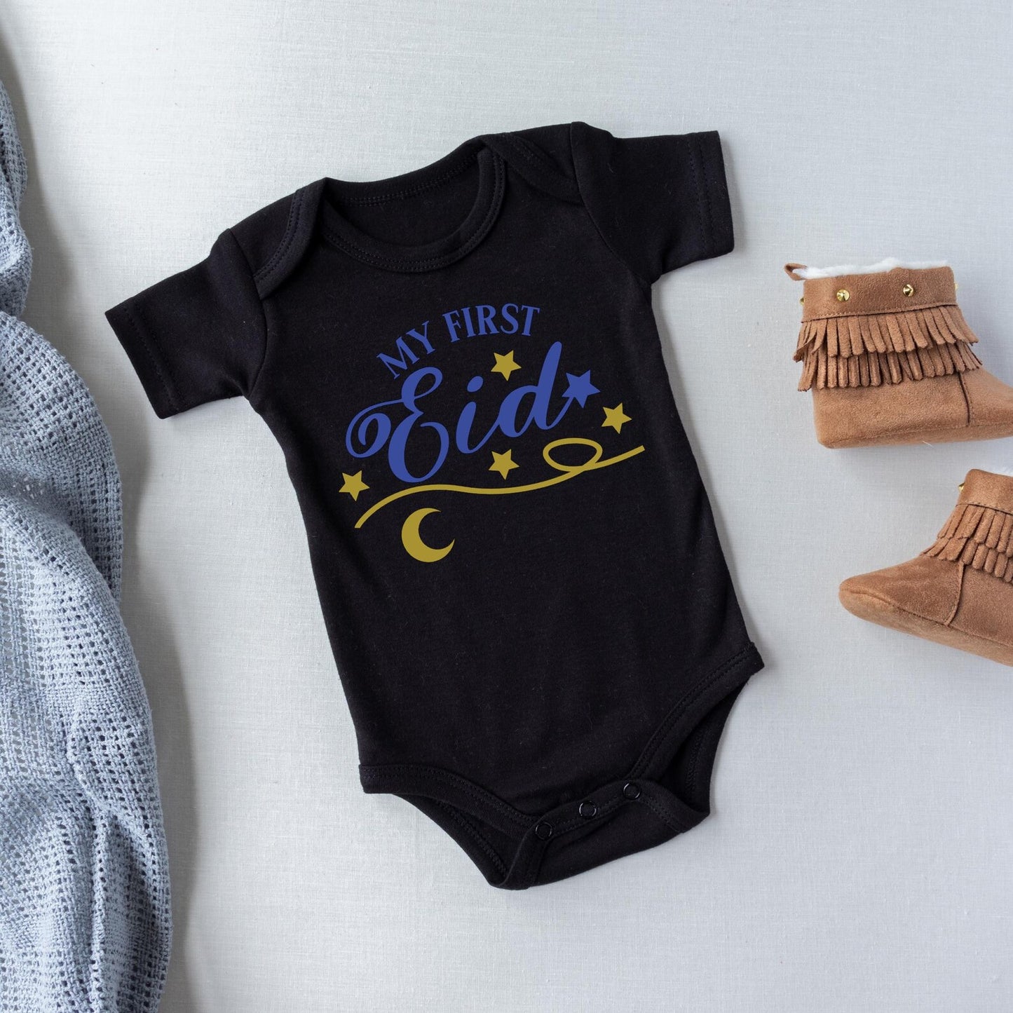 My First Eid Baby Onesie, Eid Outfit for Baby, Ramadan Baby Bodysuit, Islamic Baby Gift, Muslim Baby Shower Gift, Eid Mubarak Onesie