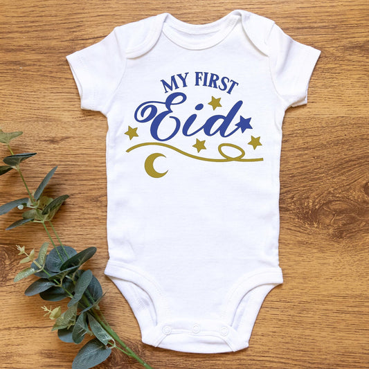 My First Eid Baby Onesie, Eid Outfit for Baby, Ramadan Baby Bodysuit, Islamic Baby Gift, Muslim Baby Shower Gift, Eid Mubarak Onesie