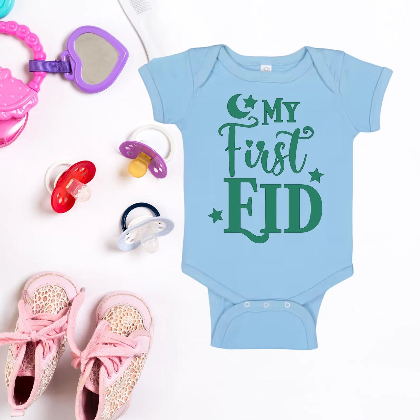 My First Eid Baby Onesie, Eid Outfit for Baby, Newborn Eid Gift, Muslim Baby Bodysuit, Islamic Baby Clothes, Ramadan Baby Shower Gift