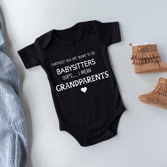 Pregnancy Announcement Baby Onesie, Baby Reveal Outfit, Grandparents Gift, New Grandparent Reveal, Baby Bodysuit, Baby Shower Gift