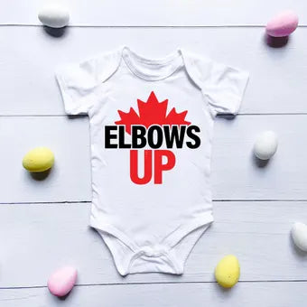 Hockey Baby Onesie, Elbows Up Shirt, Canada Hockey Baby Bodysuit, Funny Baby Outfit, Baby Shower Gift, Ice Hockey Baby Clothes