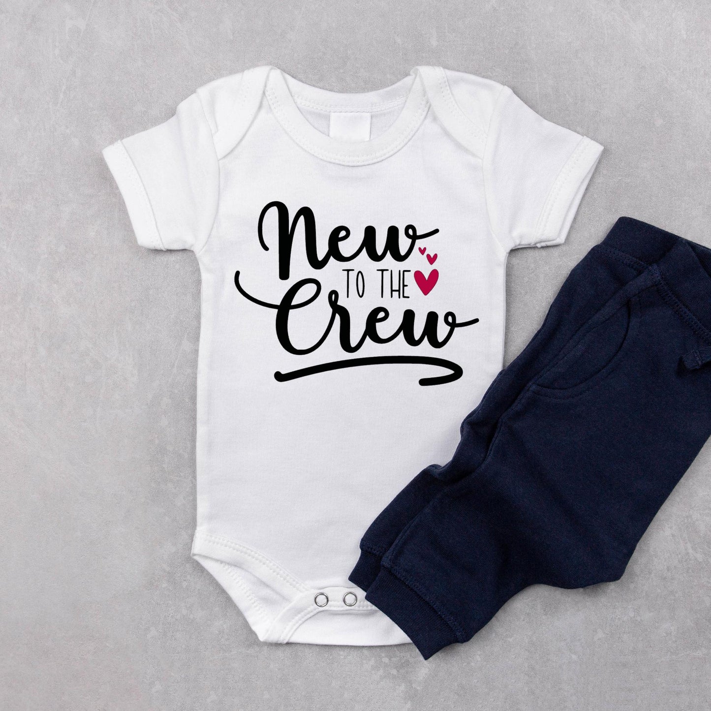 New to the Crew Baby Onesie, Funny Baby Bodysuit, Cute Baby Outfit, Newborn Romper, Gender Neutral Baby Clothes, Baby Announcement