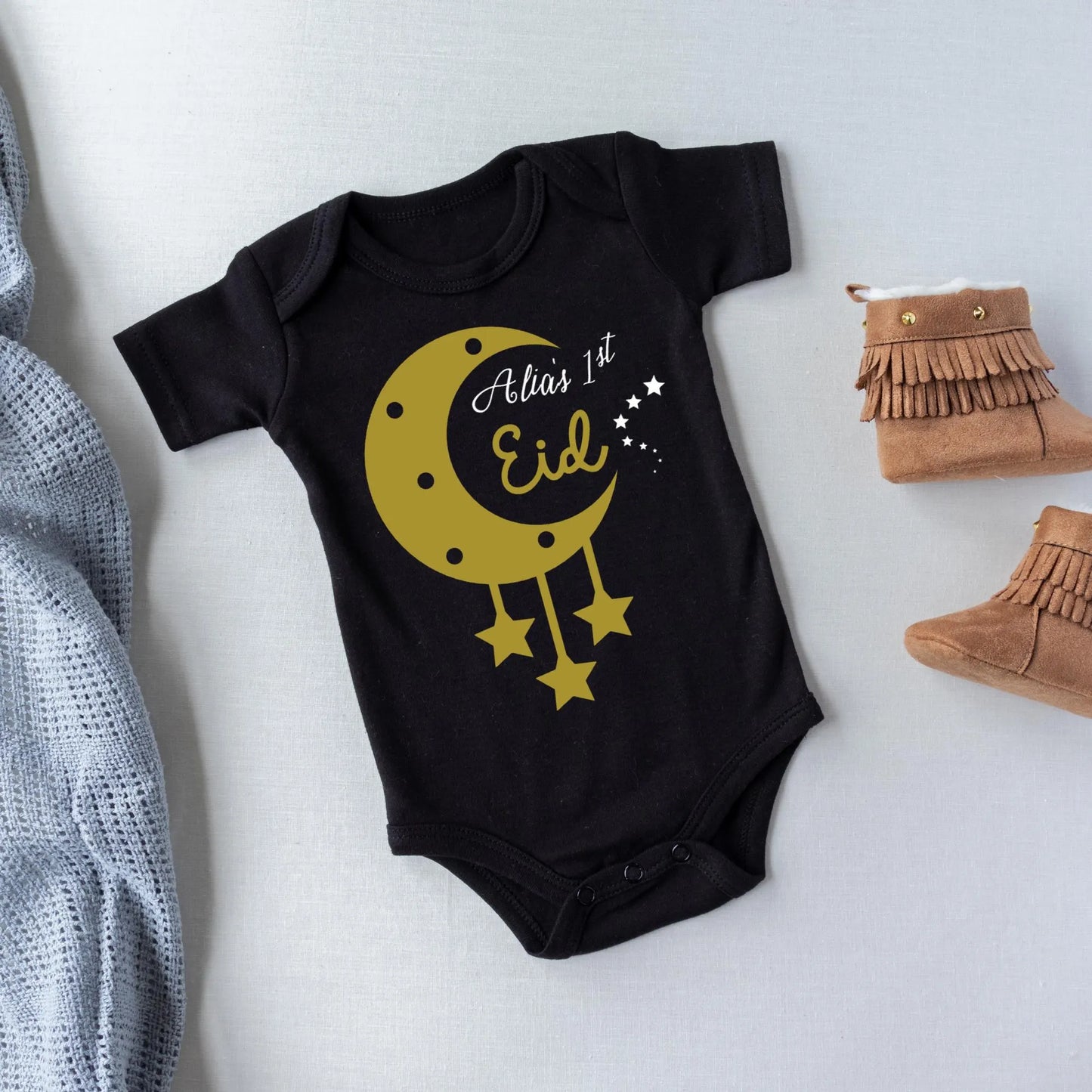 Custom Eid Outfit, Muslim Baby Gift, Ramadan Baby Bodysuit, Newborn Eid Clothes, Islamic Baby Shower Gift, Personalized Eid Baby Onesie