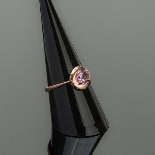 Amethyst Ring, Birthstone Jewelry Gift, Dangle Earrings, Jewelry for Mom, Minimal Jewelry