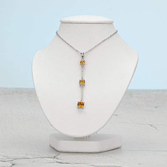 Citrine Pendant, November Birthstone Jewelry, Anniversary Gift, Jewelry for Wife