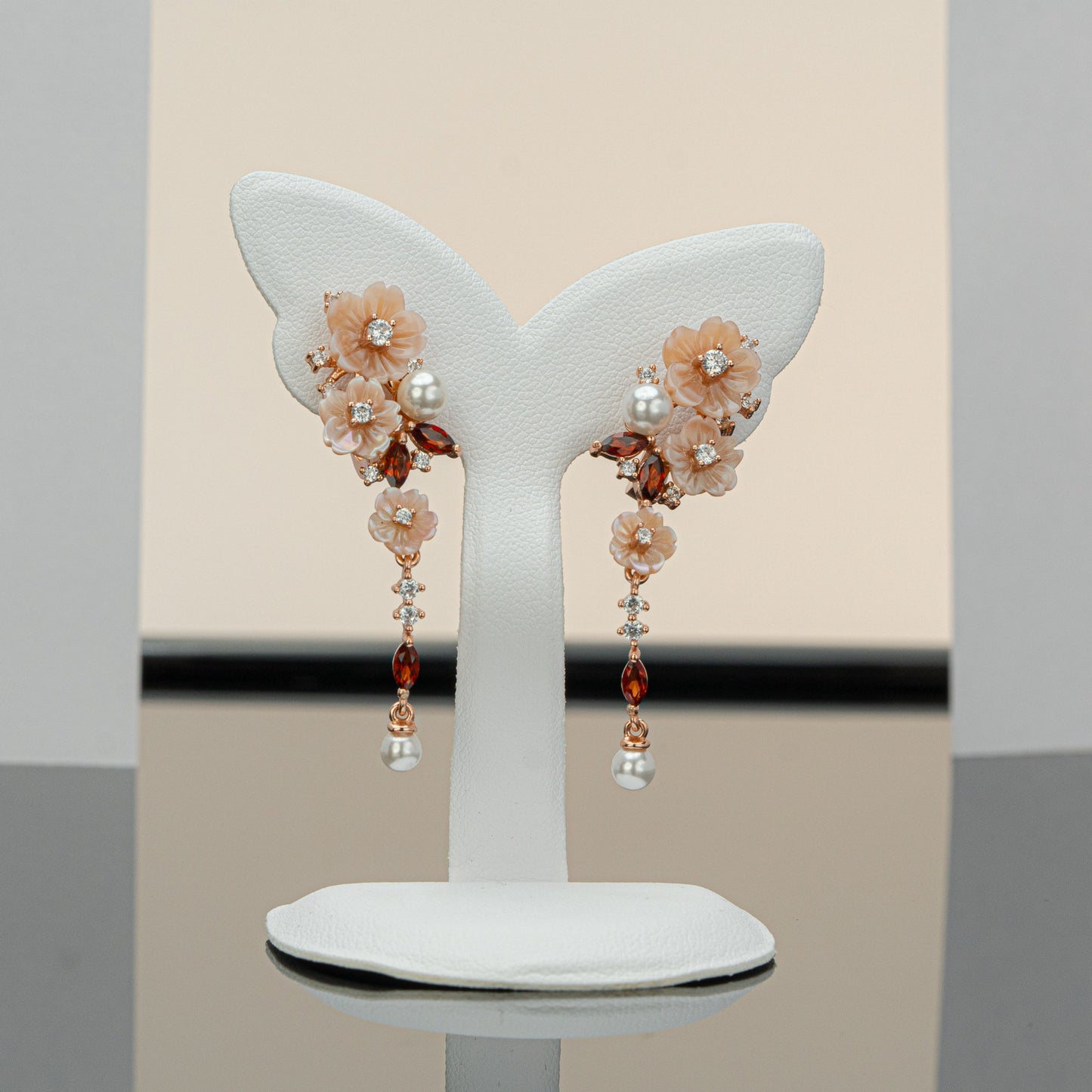 Mother of Pearl Earrings, June Birthstone Jewelry, Gemstone Jewelry Gift, Mother of Pearl and Gemstones