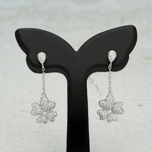 Heart Dangle Earrings - Heart Drop Earrings -Dainty Dangle Earrings- Heart Earring - Minimalist Earrings - Cute Earring -Valentines Day Gift