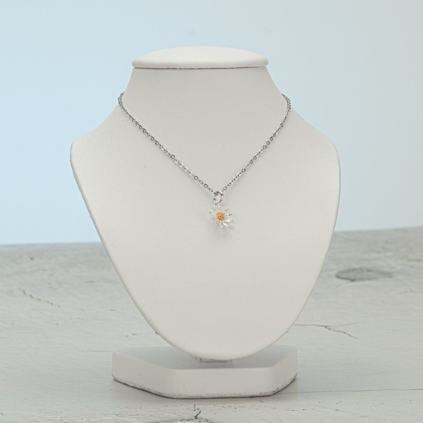 Silver Sunflower Pendant, Flower Pendant, Sterling Silver Pendant, Gift for Her, Yellow Sunflower Pendant, Silver Sunflower Pendant