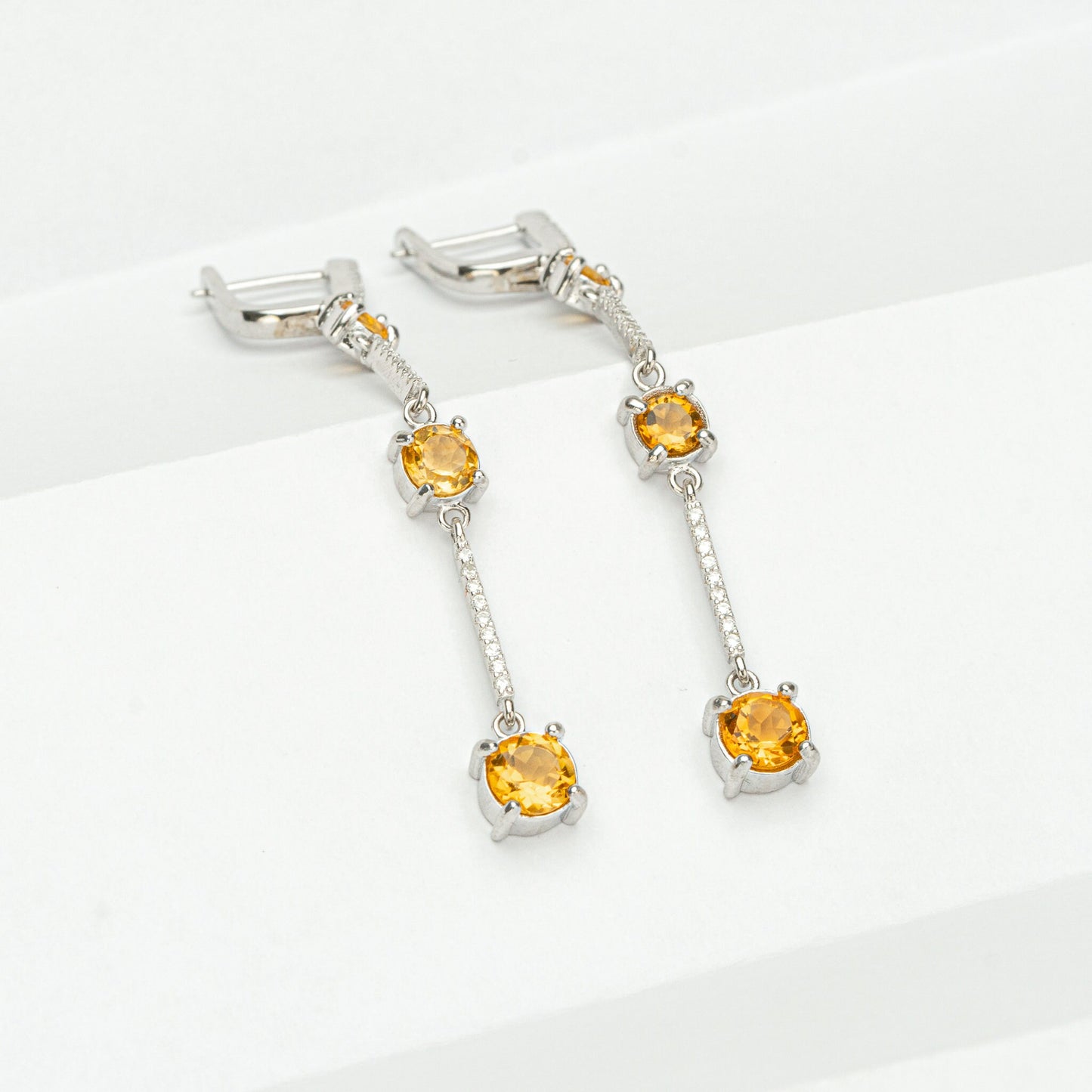 Citrine Earrings, Citrine Jewelry, November Birthstone Jewelry, Anniversary Gift, Jewelry for Wife