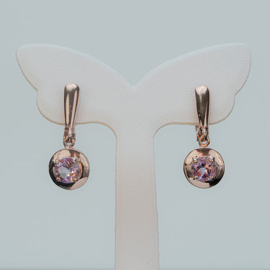 Amethyst Earrings, Birthstone Jewelry Gift, Dangle Earrings, Jewelry for Mom, Minimal Jewelry