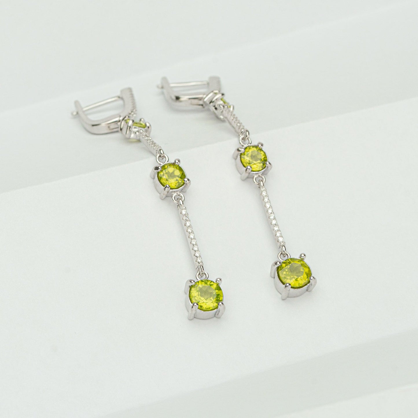 Peridot Earrings, Peridot Jewelry, August Birthstone Jewelry, Anniversary Gift, Jewelry for Wife