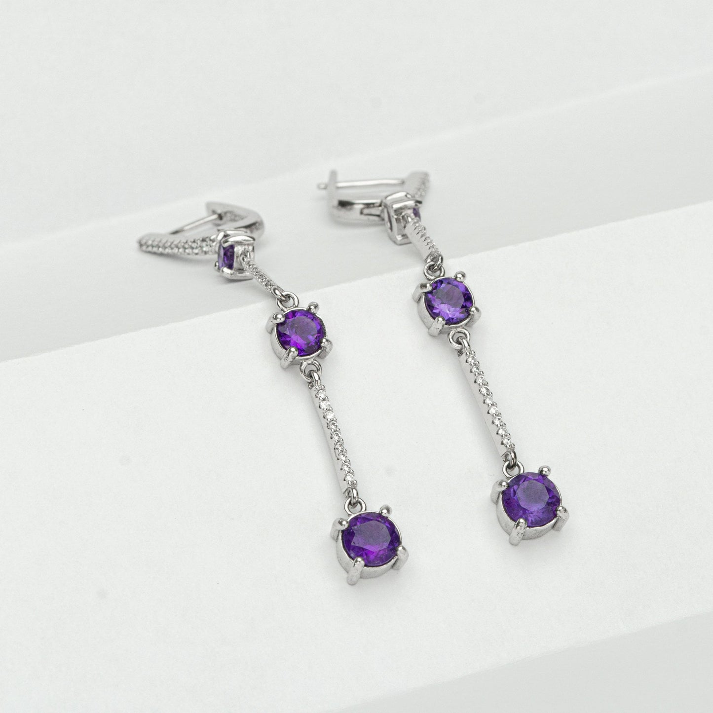 Amethyst Earrings, Amethyst  Jewelry, Feburary Birthstone Jewelry, Anniversary Gift, Jewelry for Wife
