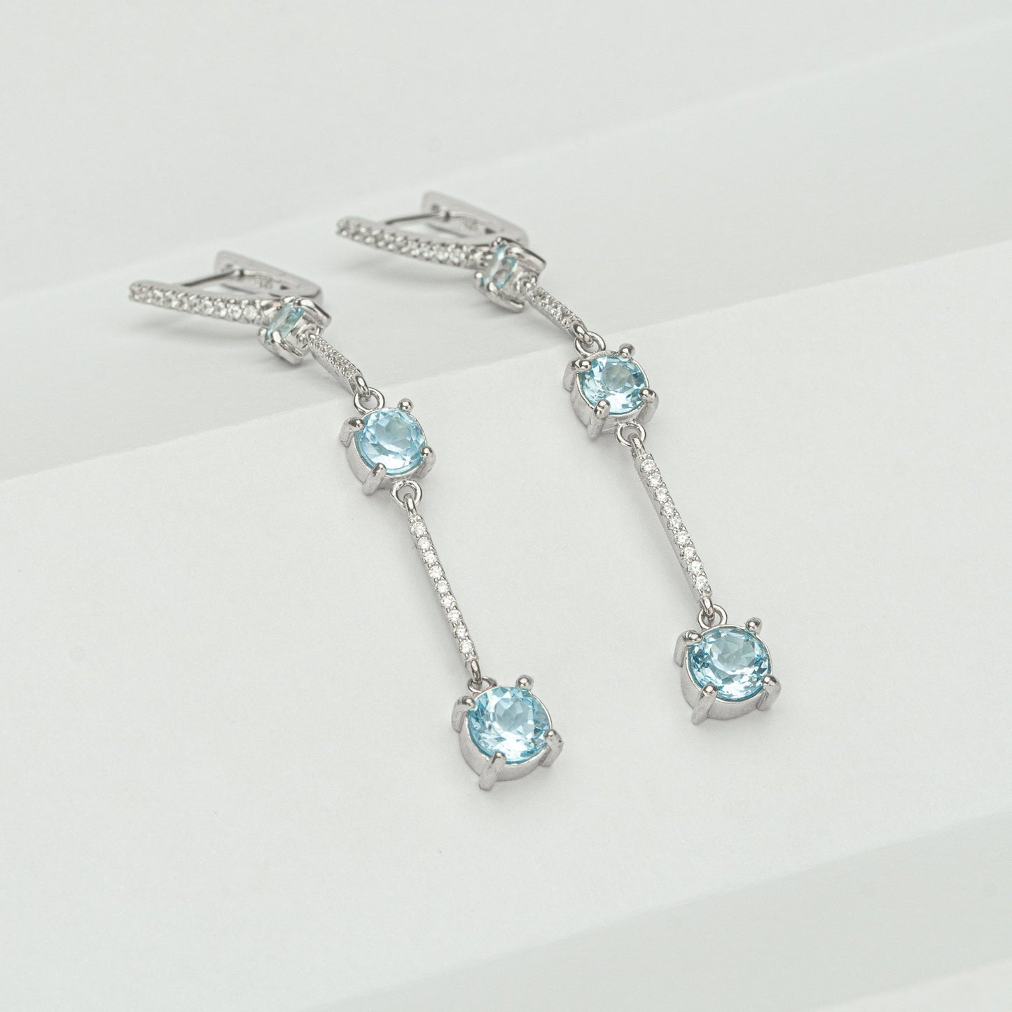 Blue Topaz Jewelry, Blue Topaz Earrings, February Birthstone Jewelry, Anniversary Gift, Jewelry for Wife