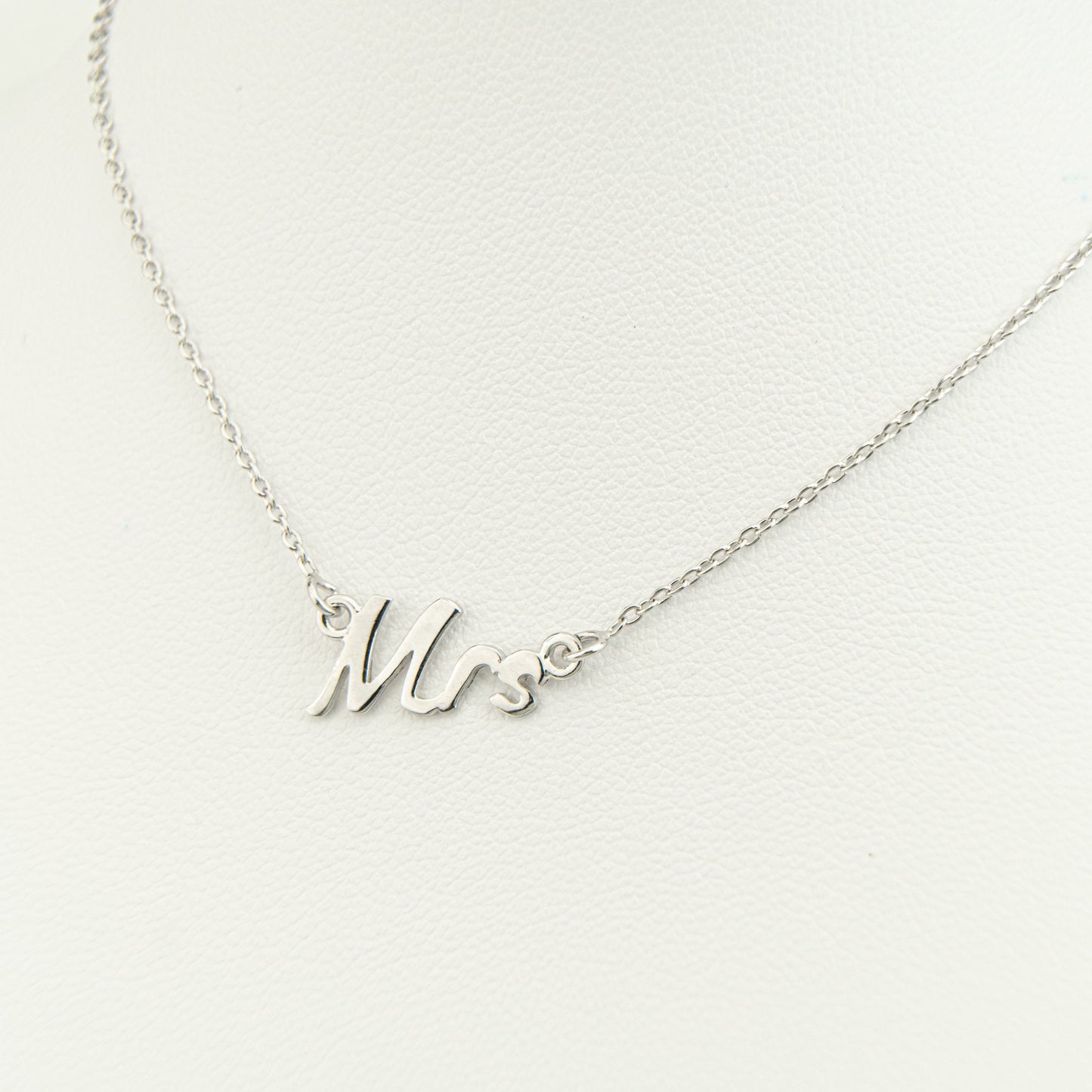 925 Silver Mrs Necklace, Gifts for Brides, Bridesmaids Gifts, Wedding Gift Fashionable, Handmade Lady Necklace