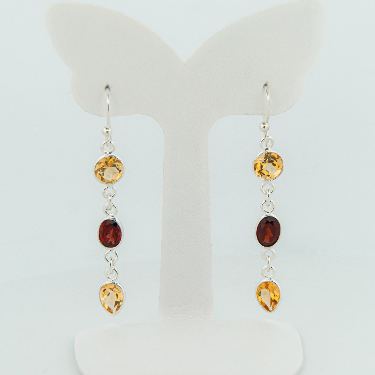 Birthstone Earrings, Custom Jewelry, Drop Earrings, Birthstone Hook Earrings, Silver Hook Earrings, Valentine's Day Gift, Gift For Mom