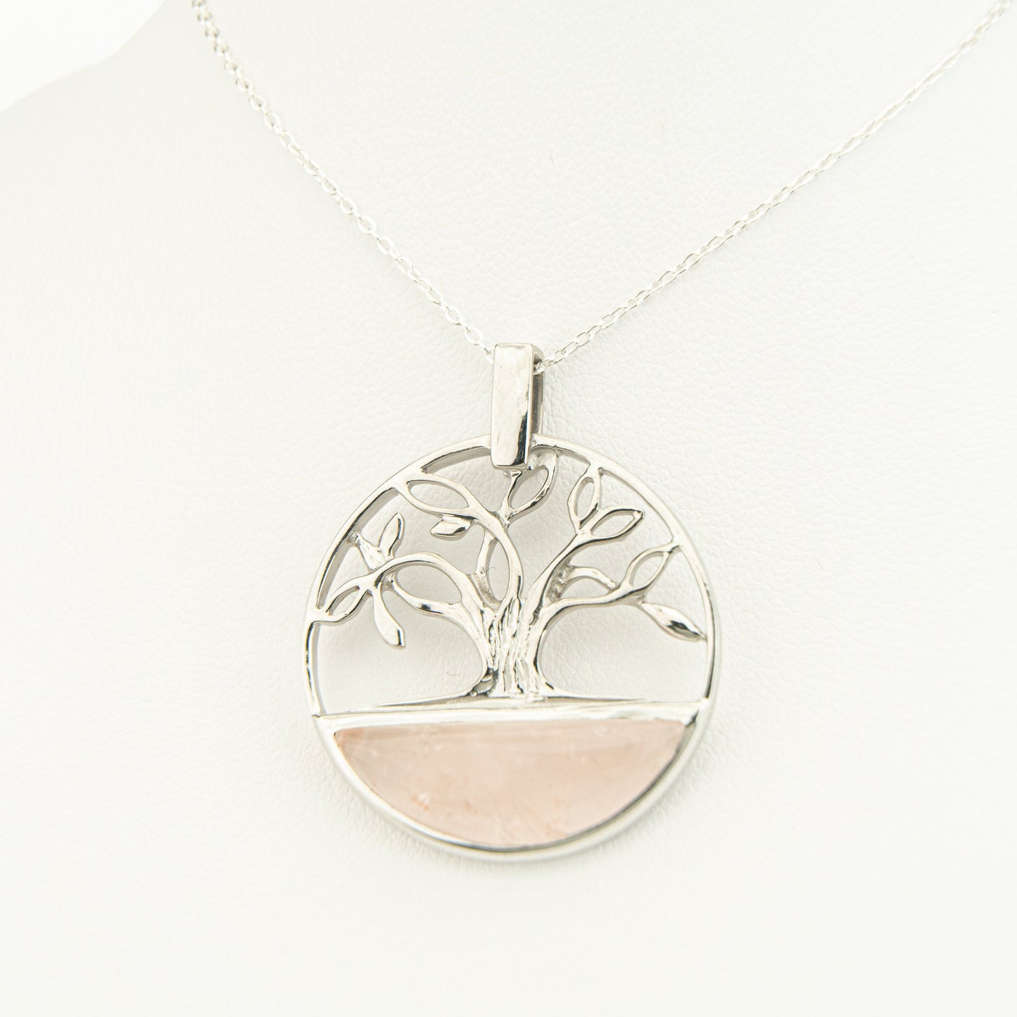 Rose quartz Tree Of Life Necklace |Pyrite Tree of Life Necklace | Mother of Pearl Tree of Life Necklace