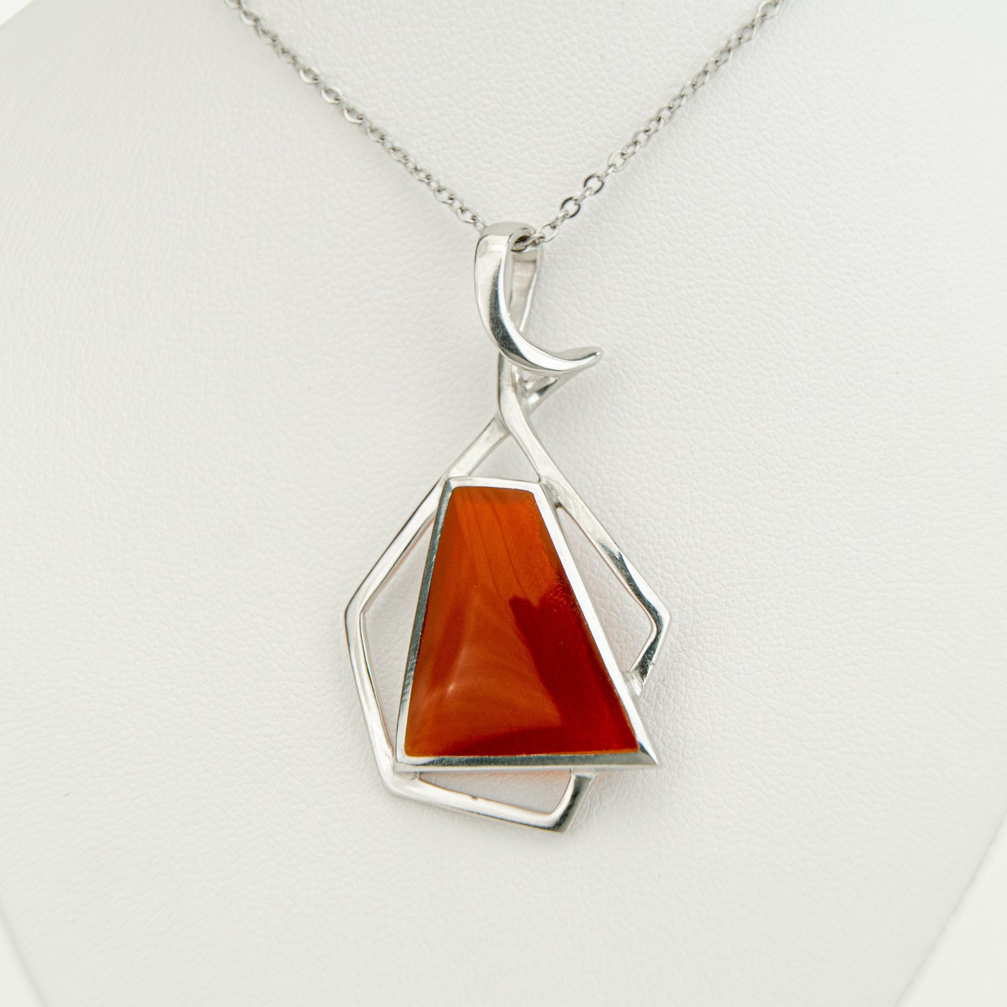 Geometric Red Agate Pendant, Dainty Red Agate  Geometric Pendant, Handmade Jewelry, 925 silver, Gifts for Wife, Gifts for Girlfriends