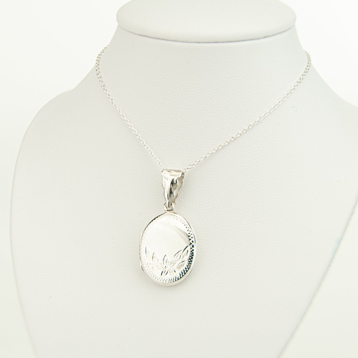 925 Silver Floral Photo Locket Pendant, Locket Necklace, Photo Necklace, Gift for Mom, Gift for Her, Handmade Jewelry, Wife Anniversary Gift